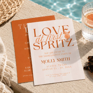 Love at First Spritz Bachelorette Invitation