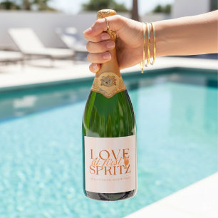 Love at First Spritz Bachelorette Sparkling Wine Label