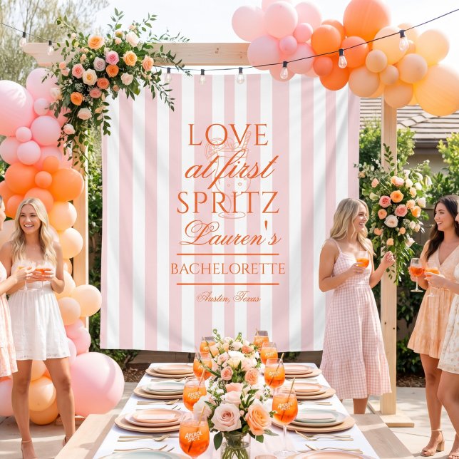 Love at First Spritz Bachelorette Tapestry (Creator Uploaded)