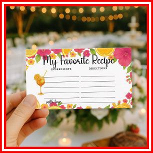 Love at First Spritz Boho Citrus Recipe Card