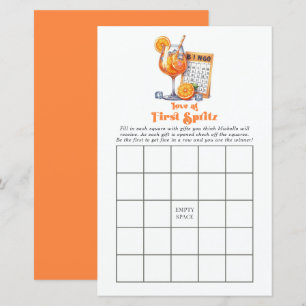 Love at First Spritz Bridal Shower Bingo Game