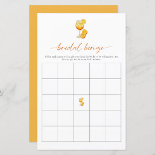 Love at First Spritz Bridal Shower Bingo Game
