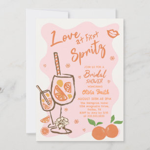 Love at First Spritz Bridal Shower Invitation