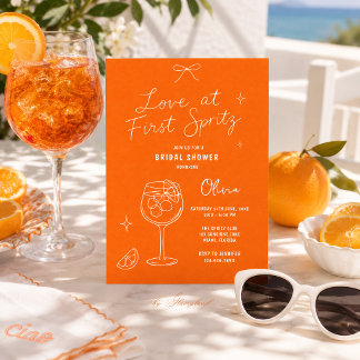 Love at First Spritz Bridal Shower Invitation