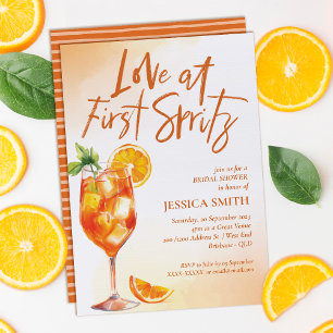 Love At First Spritz Bridal Shower Invitation