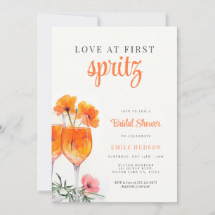 Love at First Spritz Bridal Shower Invitation