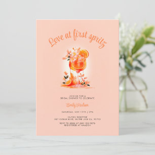 Love at First Spritz Bridal Shower Invitation