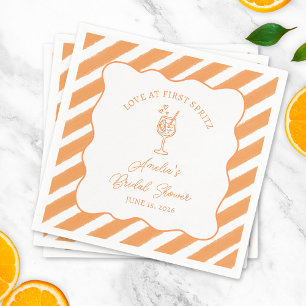 Love at First Spritz Bridal Shower Italian Aperol Napkin