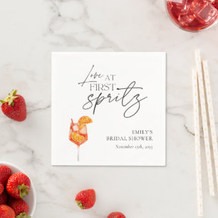 Love at First Spritz Bridal Shower Napkin
