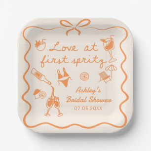 Love at First Spritz Bridal Shower Paper Plates