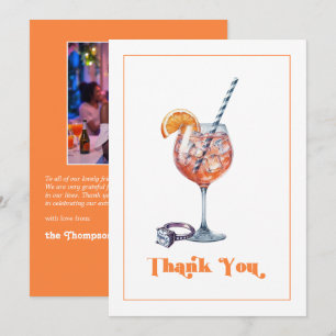 Love at First Spritz Bridal Shower Photo Thank You Card