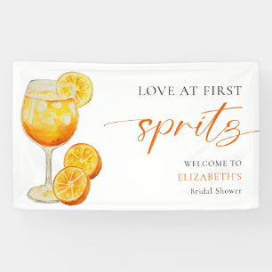 Love at First Spritz Bridal Shower Welcome Custom Banner