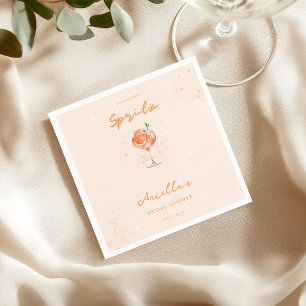 Love at First Spritz Citrus Drink Bridal Shower   Napkin