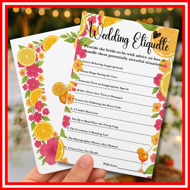 Love at First Spritz Etiquette Enclosure Card (Creator Uploaded)