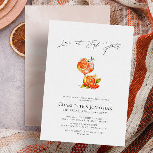 Love at First Spritz Modern Rehearsal Dinner Invitation