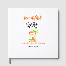 Love at first spritz orange black bridal shower gl