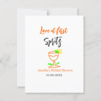 Love at first spritz orange black bridal shower gl