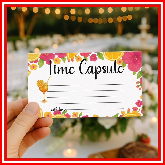 Love at First Spritz Time Capsule Bridal Shower Enclosure Card (Creator Uploaded)