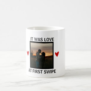 Love at First Swipe Online Couple Valentines Day C Coffee Mug