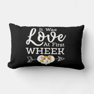 Love At First Wheak Guinea Pig Cavy Roddent Lumbar Pillow
