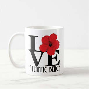 LOVE Atlantic Beach Red Hibiscus 11oz Coffee Mug