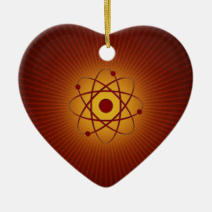 Love Atom Ceramic Ornament