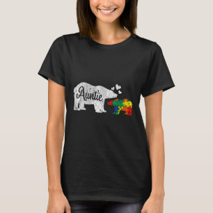 Love Auntie Bear Autistic Kids Autism Awareness Fi T-Shirt
