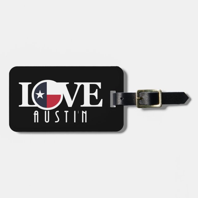 LOVE Austin Texas Luggage Tag (Front Horizontal)
