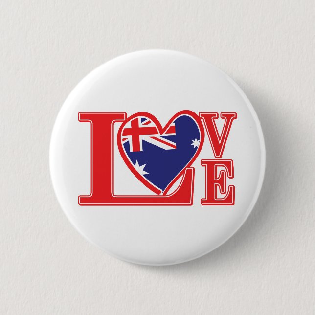 Love-Australia 2 Inch Round Button (Front)