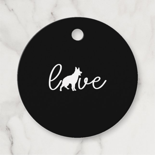 Love Australian Cattle Dog Favour Tags (Front)
