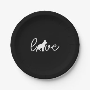 Love Australian Cattle Dog Paper Plate
