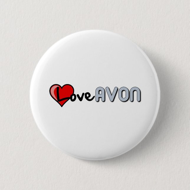 Love AVON 2 Inch Round Button (Front)