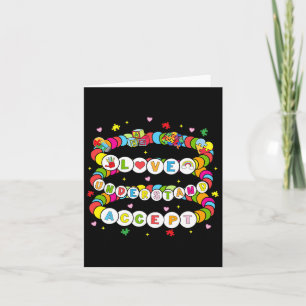 Love Awareness Understanding Autism Accept Autism Card