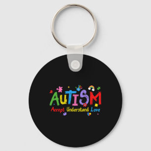 Love Awareness Understanding Autism Accept Autism Keychain