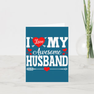 Love awesome husband wife happy valentines women card
