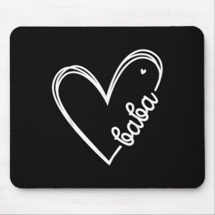 Love Baba Heart Men Fathers Day Birthday Mouse Pad