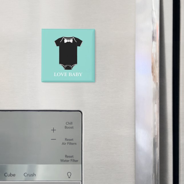 Love Baby Little Man Tuxedo Love Baby Shower Party Magnet (In Situ (Fridge))