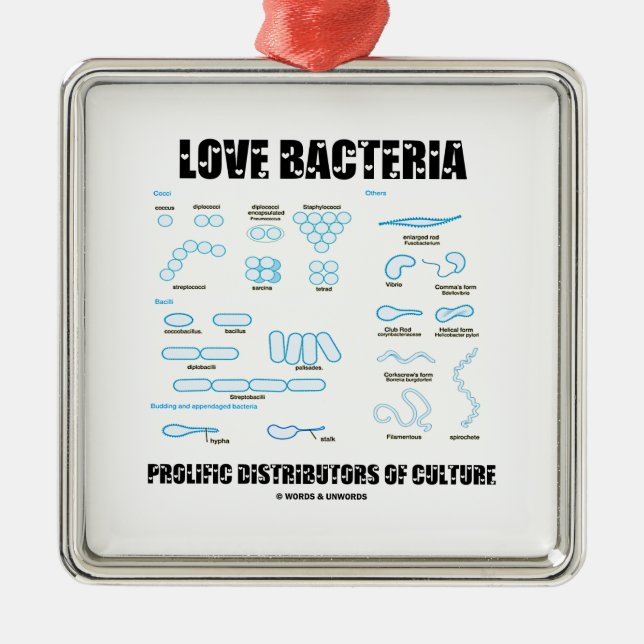 Love Bacteria Prolific Distributors Of Culture Metal Ornament (Front)