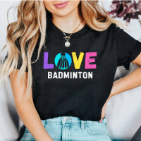 Love Badminton | Bold Colourful Shuttlecock Graphi