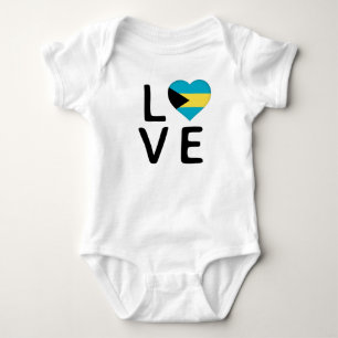Love - Bahamas Flag Baby Bodysuit