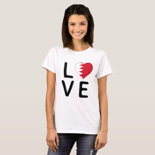 Love - Bahrain Flag T-Shirt