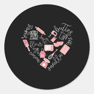 Love Baking Tools For Bakers K Classic Round Sticker