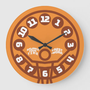 LOVE BALANCE YOUR TIME +REST -WORK BY MASANSER LARGE CLOCK