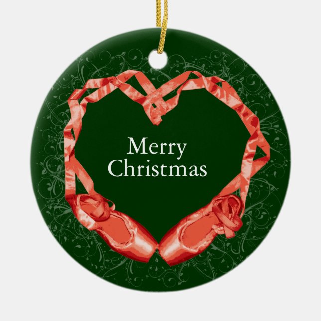 Love Ballet Ceramic Ornament (Front)
