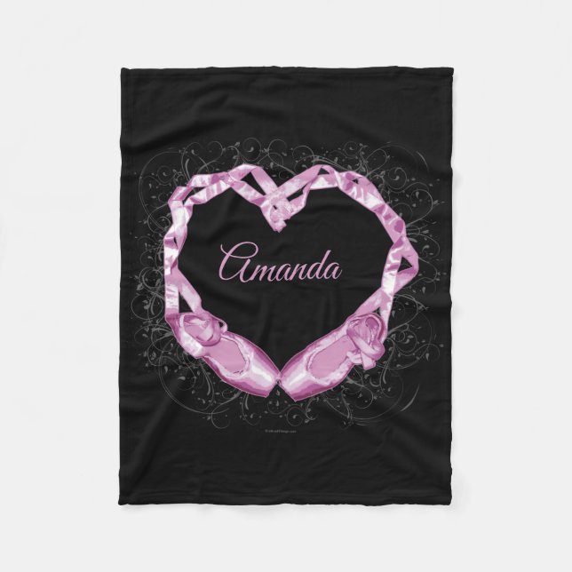 Love Ballet (Personalized) Fleece Blanket (Front)