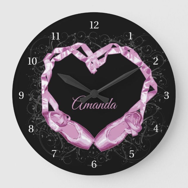 Love Ballet (Personalized) Large Clock (Front)