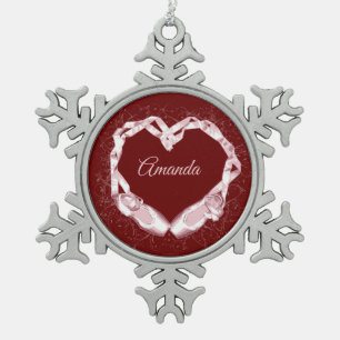 Love Ballet (Personalized) Snowflake Pewter Christmas Ornament