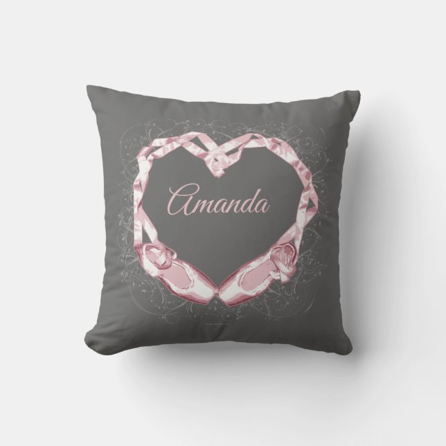 Love Ballet (Personalized) Throw Pillow (Front)