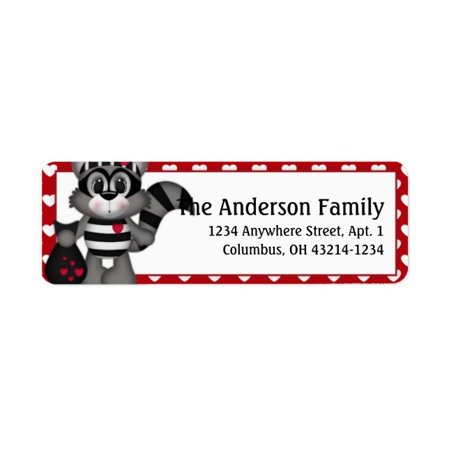 Love Bandit Valentine's Day Address Labels d4 (Front)