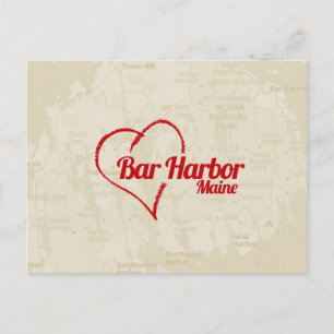 Love Bar Harbour, ME Postcard